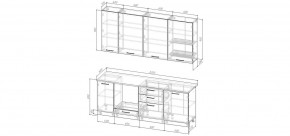Кухонный гарнитур Смоки 2200 h950 (Стол. 38 мм) в Карталах - kartaly.mebel24.online | фото 2