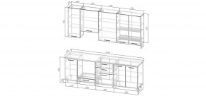 Кухонный гарнитур Смоки 2400 h950 (Стол. 38 мм) в Карталах - kartaly.mebel24.online | фото 2