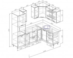 Кухонный гарнитур угловой Бланка 2400х1600 (Стол. 38мм) в Карталах - kartaly.mebel24.online | фото 2