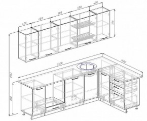 Кухонный гарнитур угловой Графика 2600х1600 (Стол. 38мм) в Карталах - kartaly.mebel24.online | фото 2