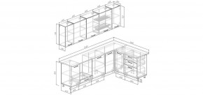 Кухонный гарнитур угловой Капри 2600х1600 (Стол. 26мм) в Карталах - kartaly.mebel24.online | фото