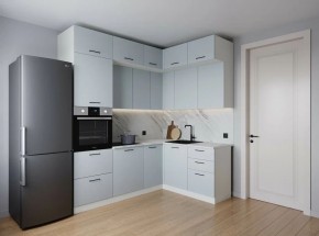 Кухонный гарнитур угловой Смоки 2200*1700 (Стол. 26мм) в Карталах - kartaly.mebel24.online | фото 1