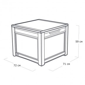 Квадратный сундук Cube Rattan 208 л в Карталах - kartaly.mebel24.online | фото 5