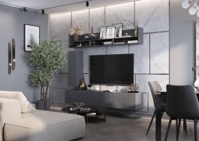 КВИНТА Гостиная (модульная) темно серый в Карталах - kartaly.mebel24.online | фото 1