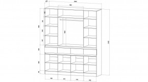 ЛЕНОРА Спальный гарнитур (модульный) графит в Карталах - kartaly.mebel24.online | фото 9