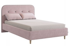 ЛЕО Кровать с основанием 1200 (нежно-розовый/графит) в Карталах - kartaly.mebel24.online | фото