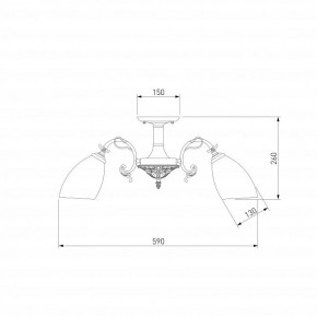 Люстра на штанге Eurosvet Ariele 22010/5 античная бронза в Карталах - kartaly.mebel24.online | фото 3