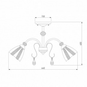 Люстра на штанге Eurosvet Floranse 30155/5 античная бронза в Карталах - kartaly.mebel24.online | фото 3