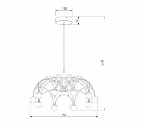 Люстра на штанге Eurosvet Ragno 90030/10 LED золото в Карталах - kartaly.mebel24.online | фото 5