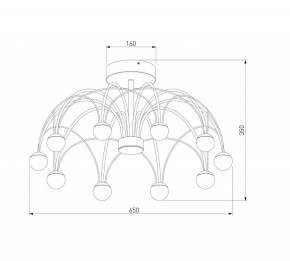 Люстра на штанге Eurosvet Ragno 90031/10 LED золото в Карталах - kartaly.mebel24.online | фото 5