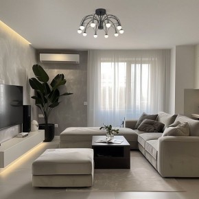 Люстра на штанге Eurosvet Ragno 90035/10 LED черный в Карталах - kartaly.mebel24.online | фото 5