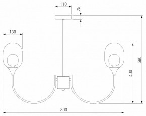 Люстра на штанге Eurosvet Spritz 70217/8 латунь в Карталах - kartaly.mebel24.online | фото 5