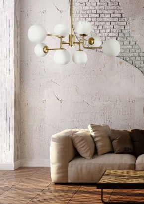 Люстра на штанге Maytoni Erich MOD221-PL-08-G в Карталах - kartaly.mebel24.online | фото 5