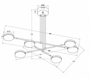 Люстра на штанге Maytoni Fad MOD070PL-L36W3K в Карталах - kartaly.mebel24.online | фото 3