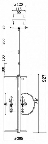 Люстра на штанге Maytoni Marmo MOD099PL-03G в Карталах - kartaly.mebel24.online | фото 4