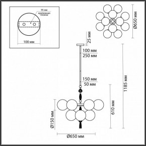 Люстра на штанге Odeon Light Palle 5405/12 в Карталах - kartaly.mebel24.online | фото 4