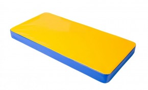 Мат гимнастический 1х0,5х0,08м цв. синий-желтый в Карталах - kartaly.mebel24.online | фото 1