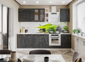 Модульная кухня Марбл мрамор дарк в Карталах - kartaly.mebel24.online | фото 1