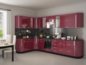 Модульная кухня Танго бордо в Карталах - kartaly.mebel24.online | фото 1