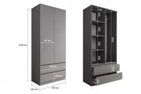 МОРИ МШ 900.2 Шкаф (графит) в Карталах - kartaly.mebel24.online | фото 2