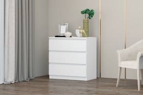 МС "Хилтон" Комод №2 800 (3 ящ.) белый текстурный в Карталах - kartaly.mebel24.online | фото