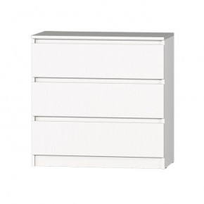 МС "Хилтон" Комод №2 800 (3 ящ.) белый текстурный в Карталах - kartaly.mebel24.online | фото 2