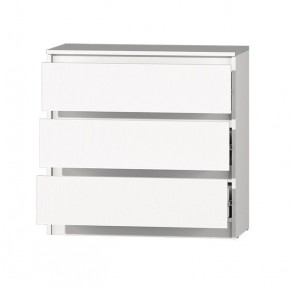 МС "Хилтон" Комод №2 800 (3 ящ.) белый текстурный в Карталах - kartaly.mebel24.online | фото 3