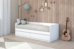 МС "Хилтон" Кровать 0,8 (Белый текстурный) в Карталах - kartaly.mebel24.online | фото 3