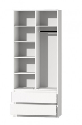 МС "Хилтон" Шкаф №3 900 (Белый текстурный) в Карталах - kartaly.mebel24.online | фото 3