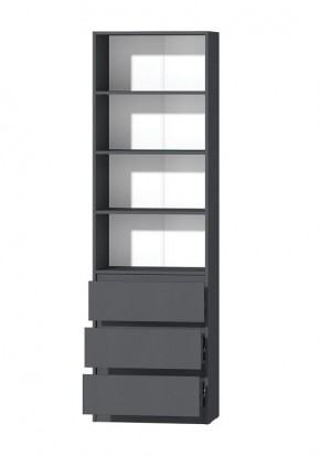 МС "Хилтон" Стеллаж (Графит) в Карталах - kartaly.mebel24.online | фото 2