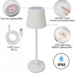 Настольная лампа декоративная Arte Lamp Fuyue A1616LT-1WH в Карталах - kartaly.mebel24.online | фото 3