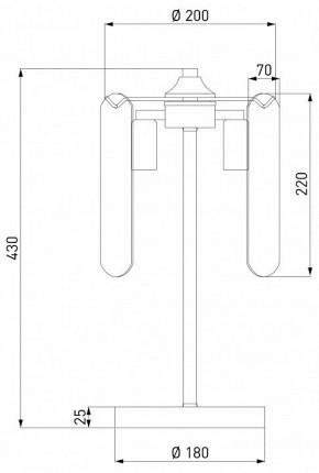 Настольная лампа декоративная Eurosvet Claire 01170/3 золото в Карталах - kartaly.mebel24.online | фото 3