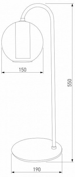 Настольная лампа декоративная Eurosvet Cobble 80508/1 дымчатый в Карталах - kartaly.mebel24.online | фото 2