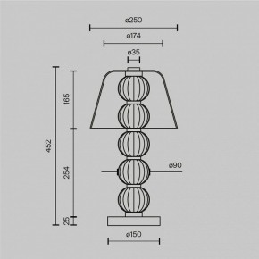 Настольная лампа декоративная Maytoni Amulet MOD555TL-L8G3K в Карталах - kartaly.mebel24.online | фото 4