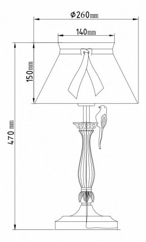 Настольная лампа декоративная Maytoni Bird ARM013-11-W в Карталах - kartaly.mebel24.online | фото 5
