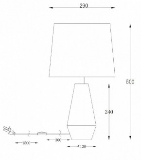 Настольная лампа декоративная Maytoni Calvin Table Z181-TL-01-B в Карталах - kartaly.mebel24.online | фото 2