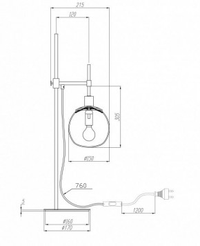 Настольная лампа декоративная Maytoni Erich MOD221-TL-01-G в Карталах - kartaly.mebel24.online | фото 3