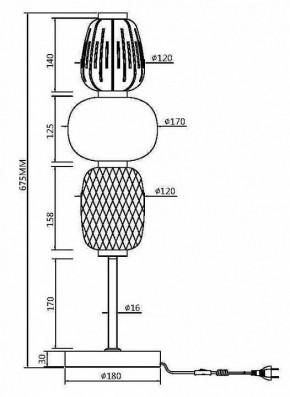 Настольная лампа декоративная Maytoni Pattern MOD267TL-L28CH3K в Карталах - kartaly.mebel24.online | фото 4