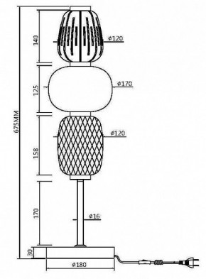 Настольная лампа декоративная Maytoni Pattern MOD267TL-L28G3K в Карталах - kartaly.mebel24.online | фото 5