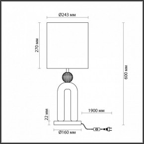 Настольная лампа декоративная Odeon Light Bagel 5410/1T в Карталах - kartaly.mebel24.online | фото 4