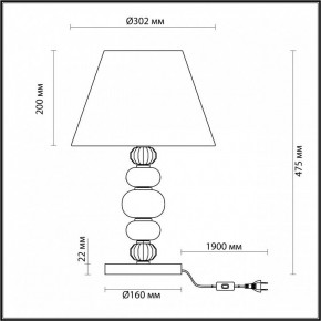 Настольная лампа декоративная Odeon Light Sochi 4896/1T в Карталах - kartaly.mebel24.online | фото 4