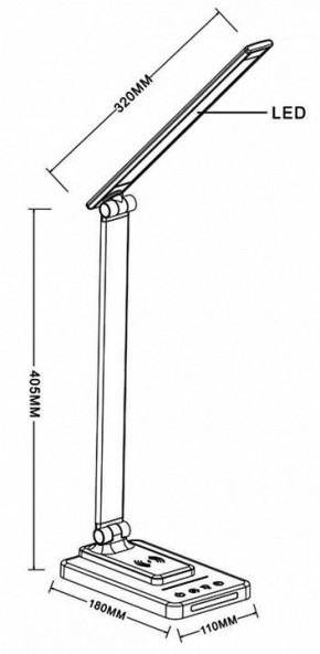 Настольная лампа офисная Arte Lamp William A5122LT-1WH в Карталах - kartaly.mebel24.online | фото 3