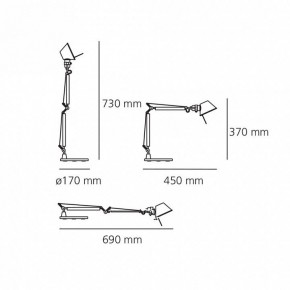 Настольная лампа офисная Artemide  0011860A в Карталах - kartaly.mebel24.online | фото