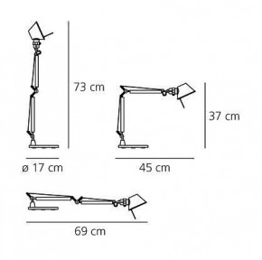 Настольная лампа офисная Artemide  A001300 в Карталах - kartaly.mebel24.online | фото 4