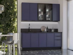 НИКОЛЬ Кухонный гарнитур 2000/900 (Холст Сапфировый) в Карталах - kartaly.mebel24.online | фото