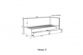 НИЛЬС - 3 Кровать с ортопедом 900 в Карталах - kartaly.mebel24.online | фото 2