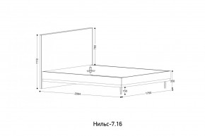 НИЛЬС - 7.16 Кровать с ортопедом 1600 в Карталах - kartaly.mebel24.online | фото 2