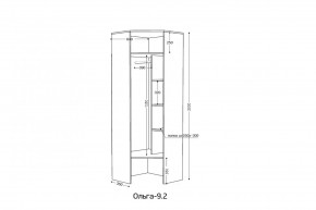 ОЛЬГА 9.2 Шкаф угловой с зеркалом в Карталах - kartaly.mebel24.online | фото 2