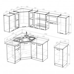 ОЛЬГА Кухонный гарнитур Оптима 1 (1300*2500 мм) в Карталах - kartaly.mebel24.online | фото 2