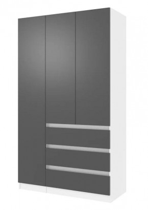 ПАРУС Шкаф 3х- ств. 1200 (белый/графит) в Карталах - kartaly.mebel24.online | фото